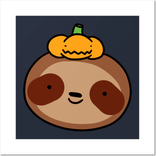 Pumpkin Sloth Posters and Art